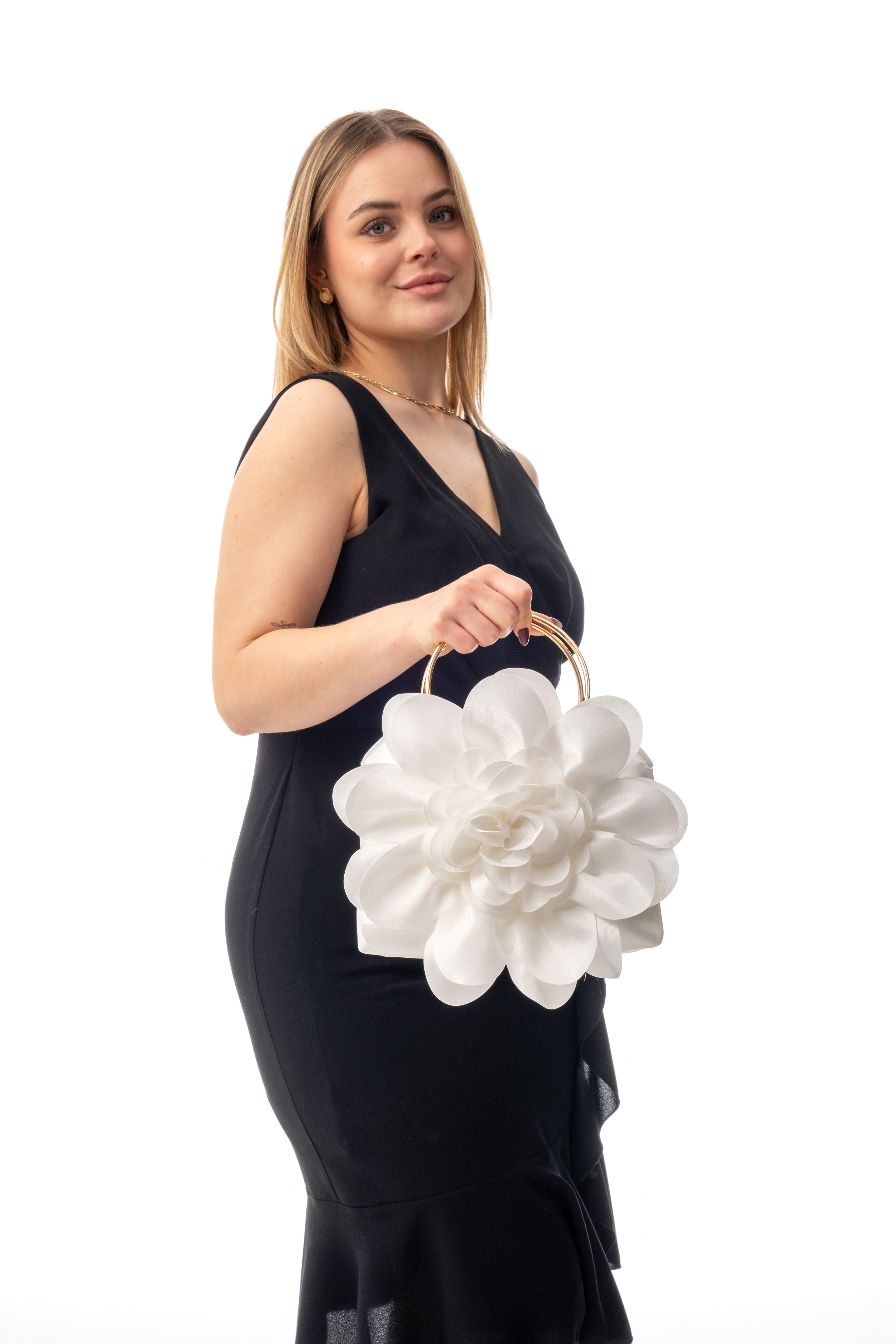 LİNA | Beyaz Abiye Çanta