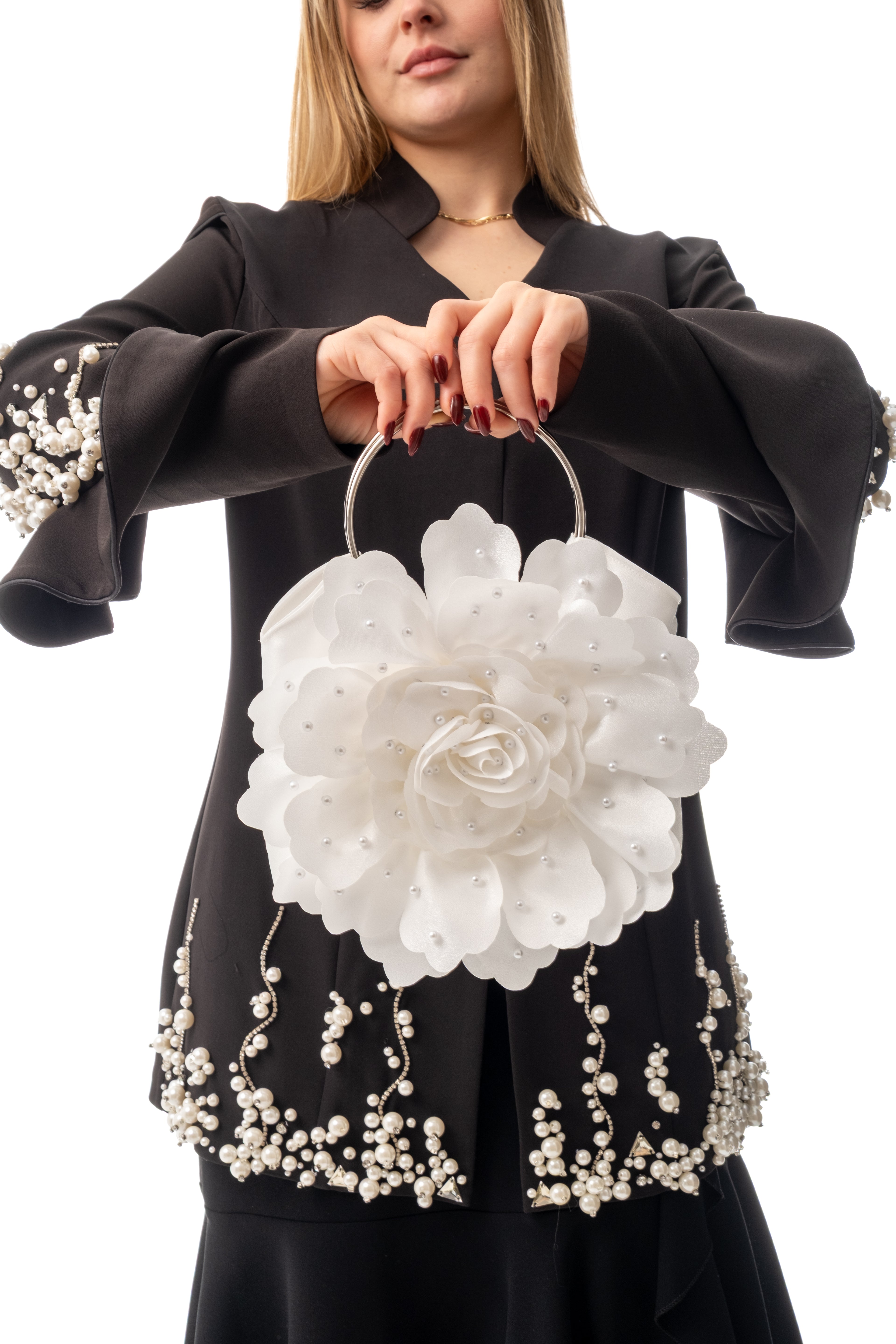 PERLA | Beyaz Abiye Çanta