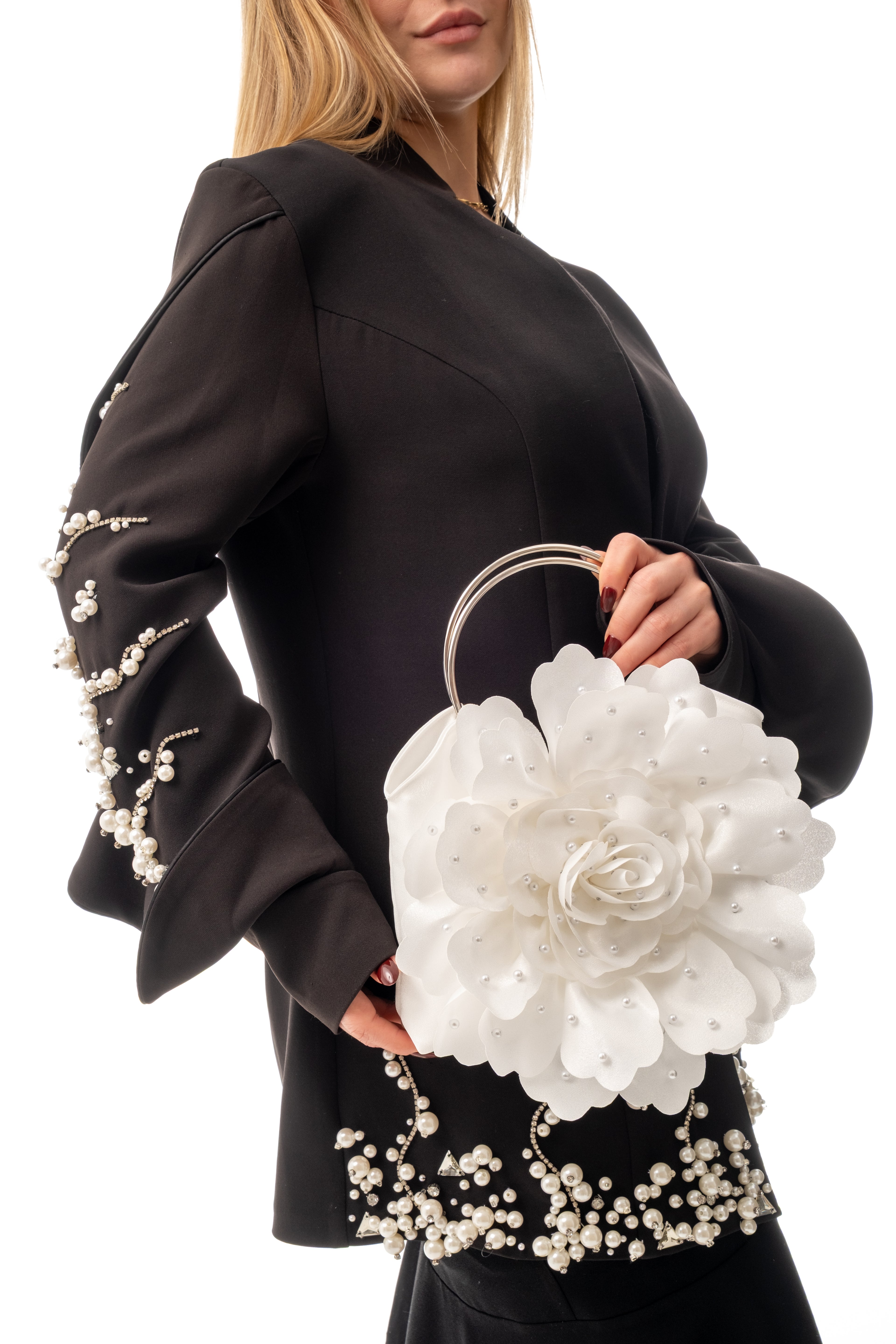 PERLA | Beyaz Abiye Çanta