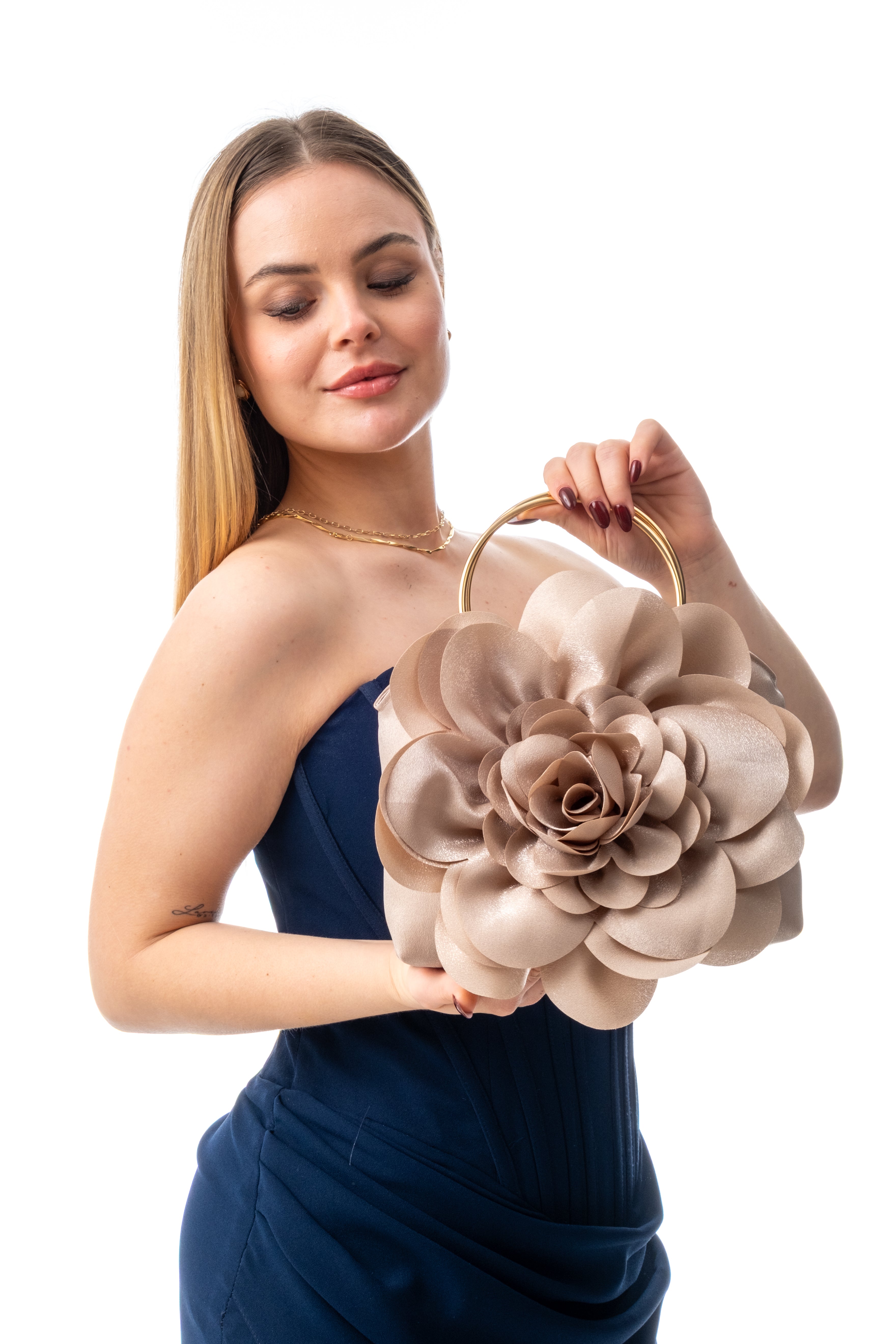 LİNA | Bej Abiye Çanta