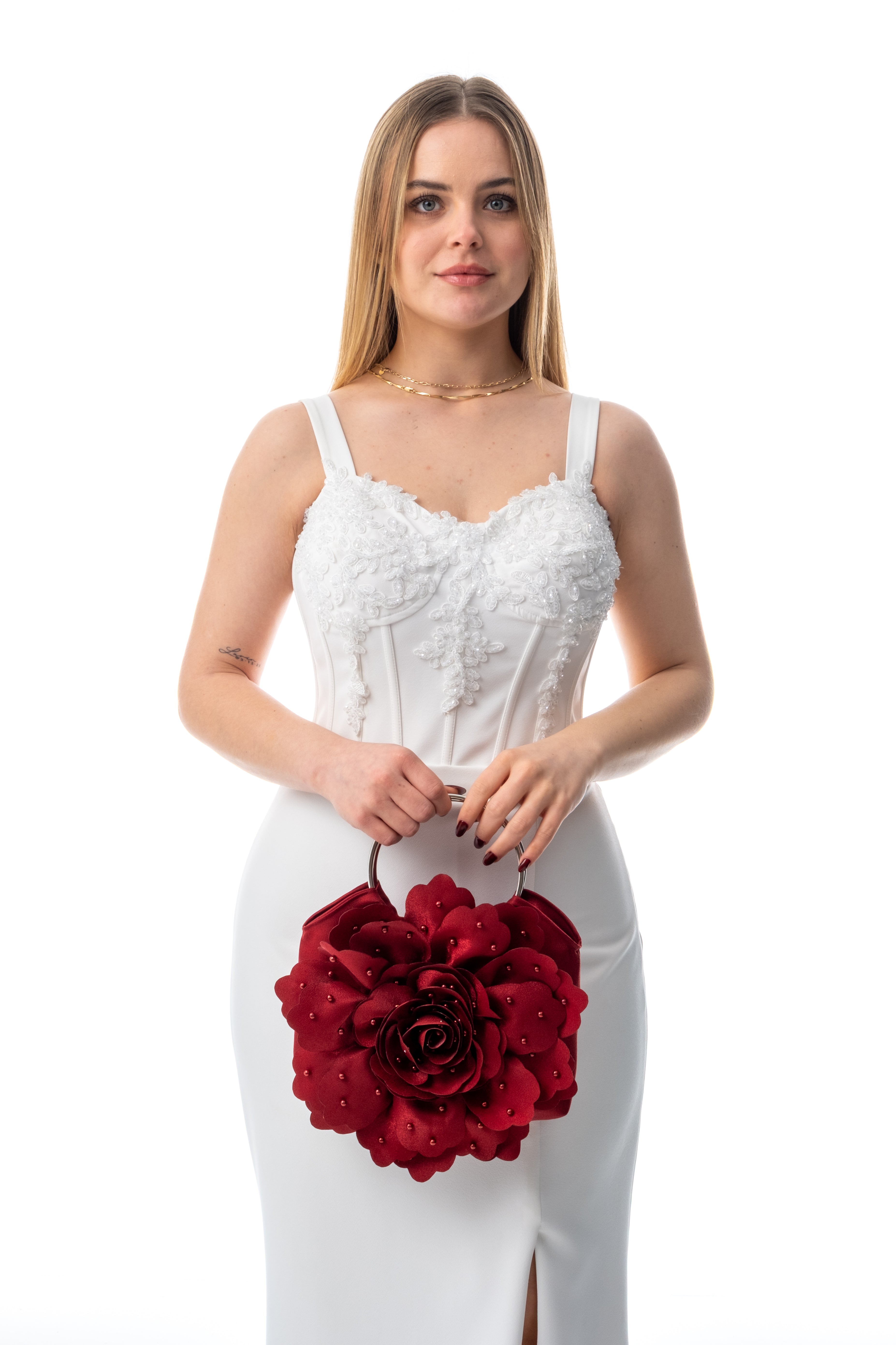 PERLA | Bordo Abiye Çanta