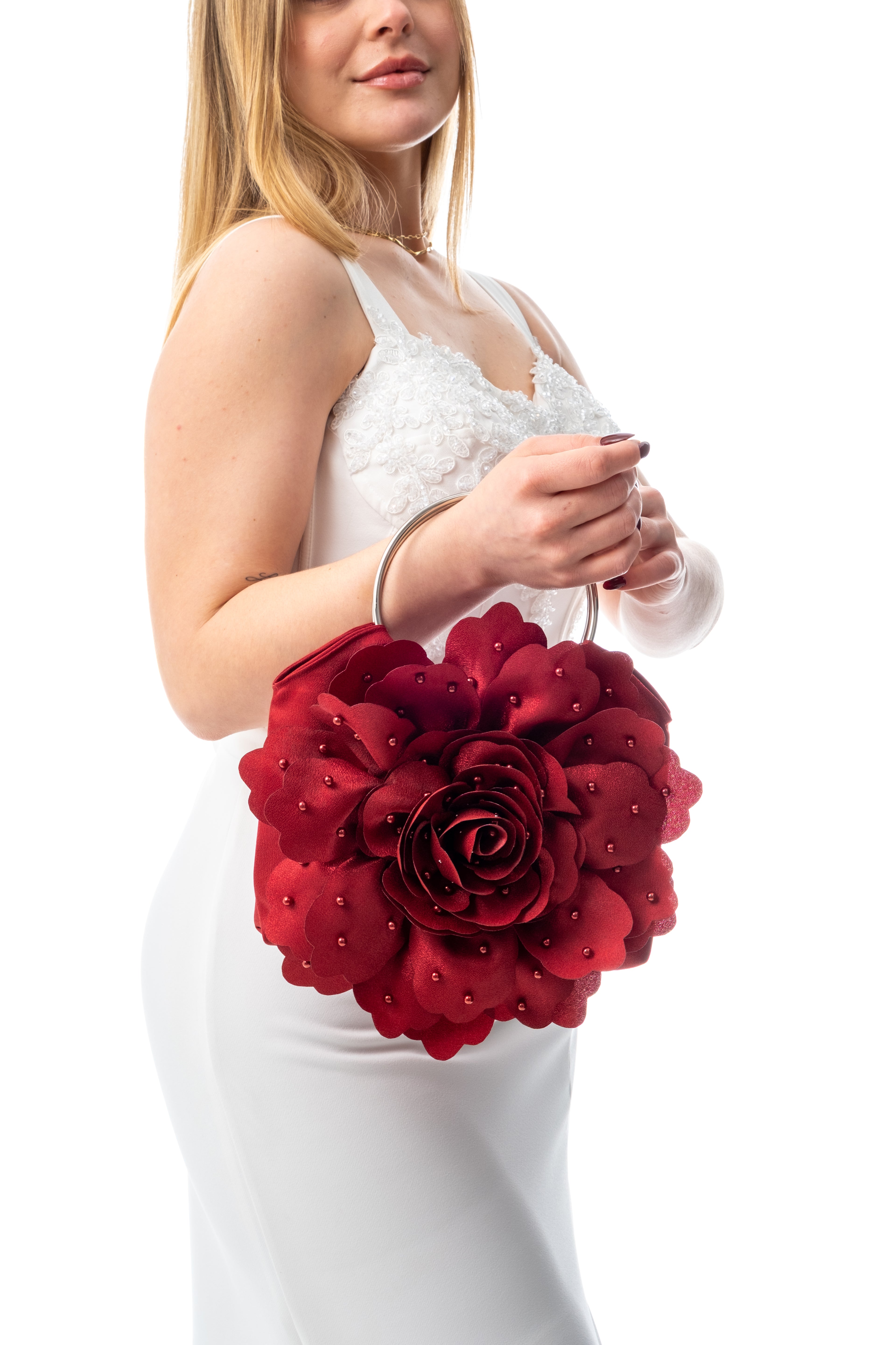 PERLA | Bordo Abiye Çanta