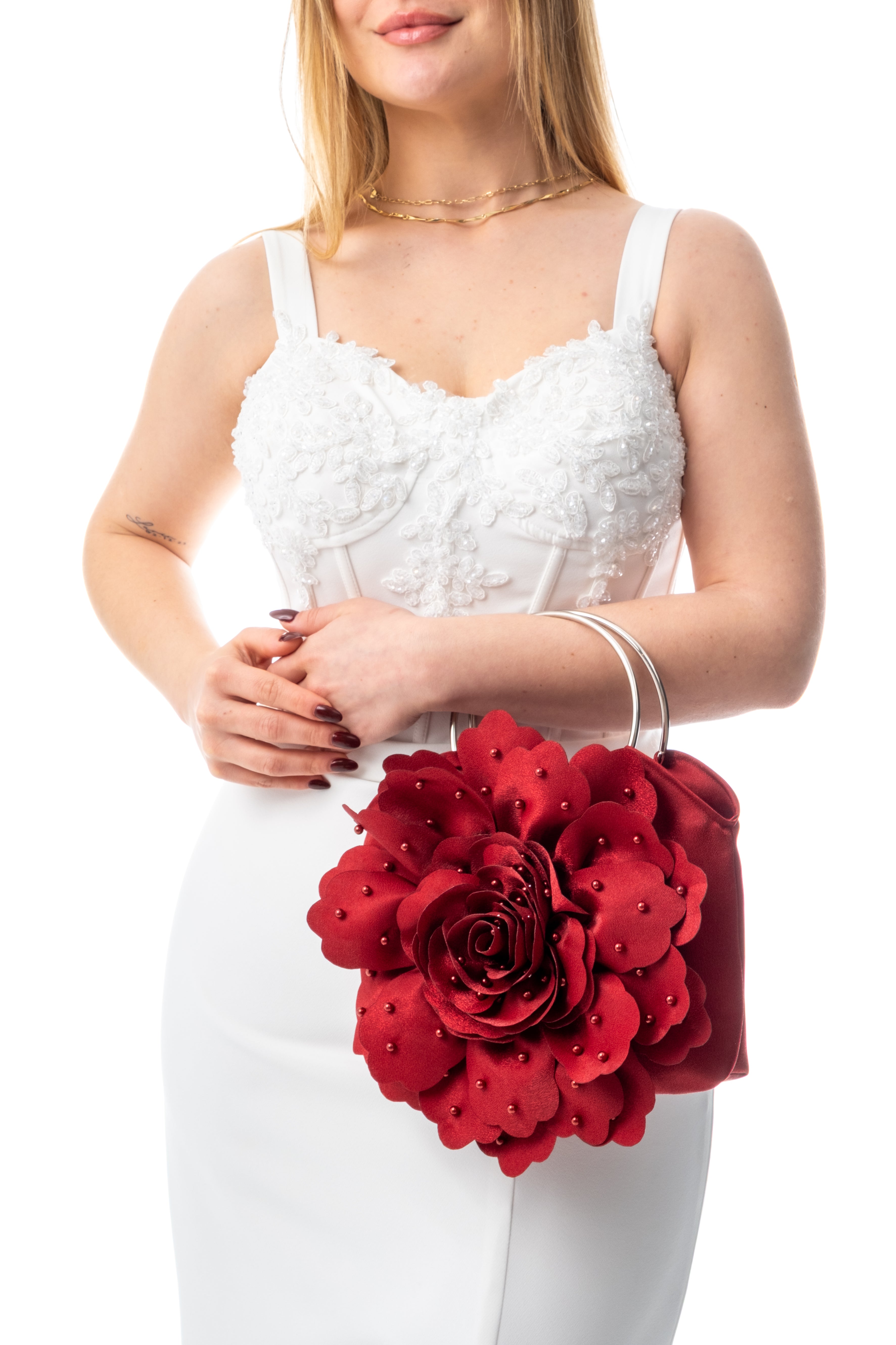 PERLA | Bordo Abiye Çanta