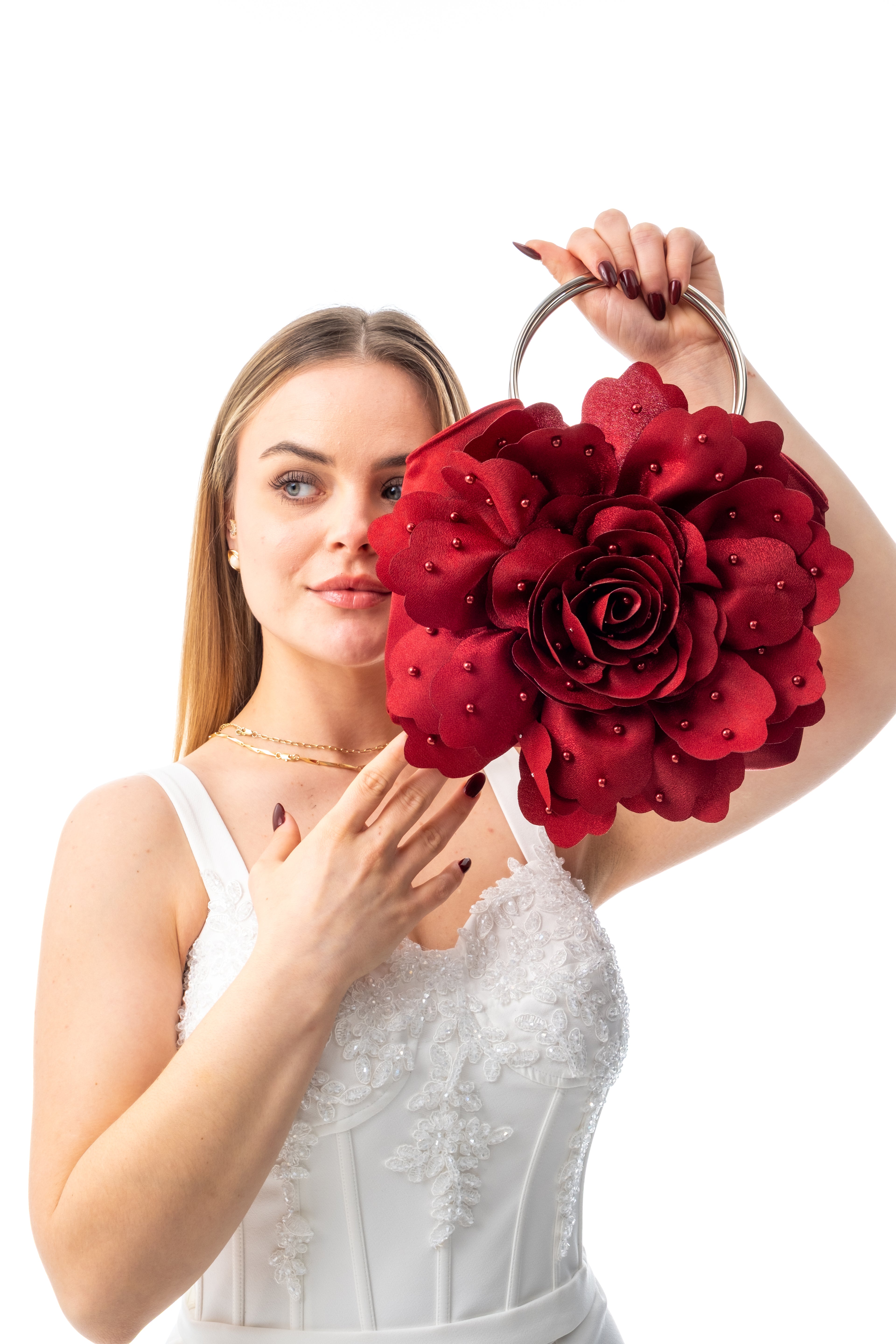 PERLA | Bordo Abiye Çanta