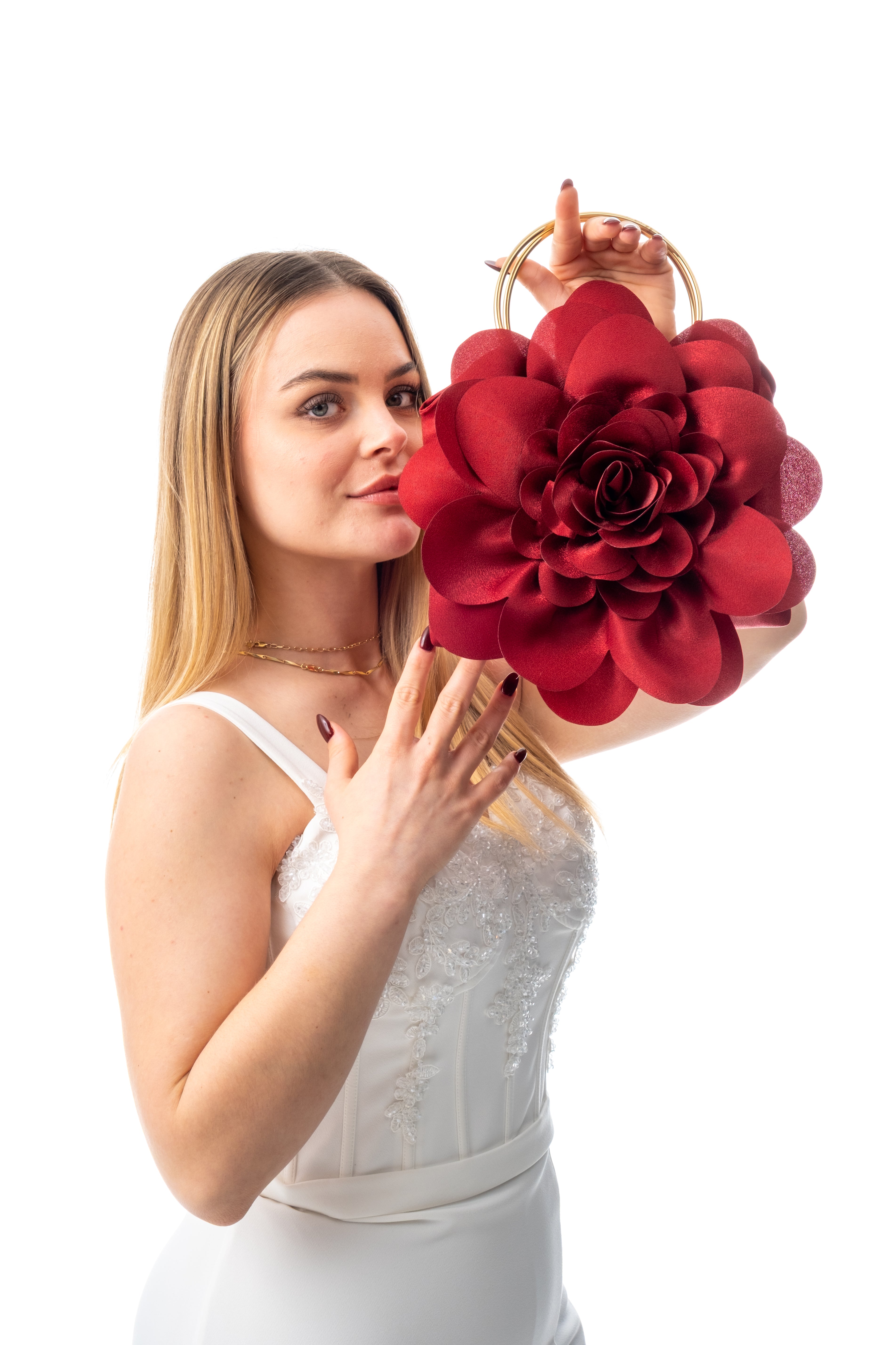 LİNA | Bordo Abiye Çanta