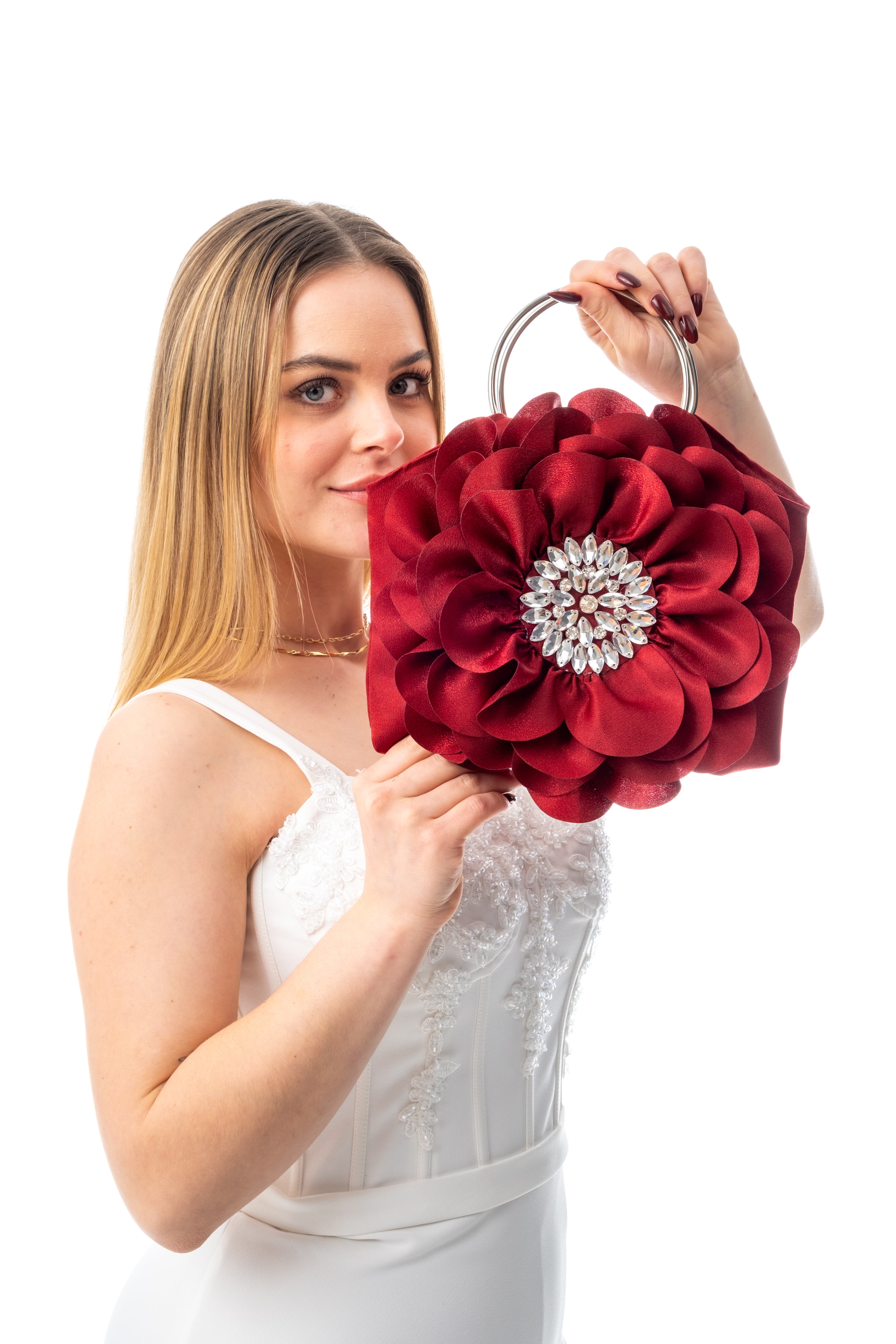 VALENTİNA | Bordo Abiye Çanta