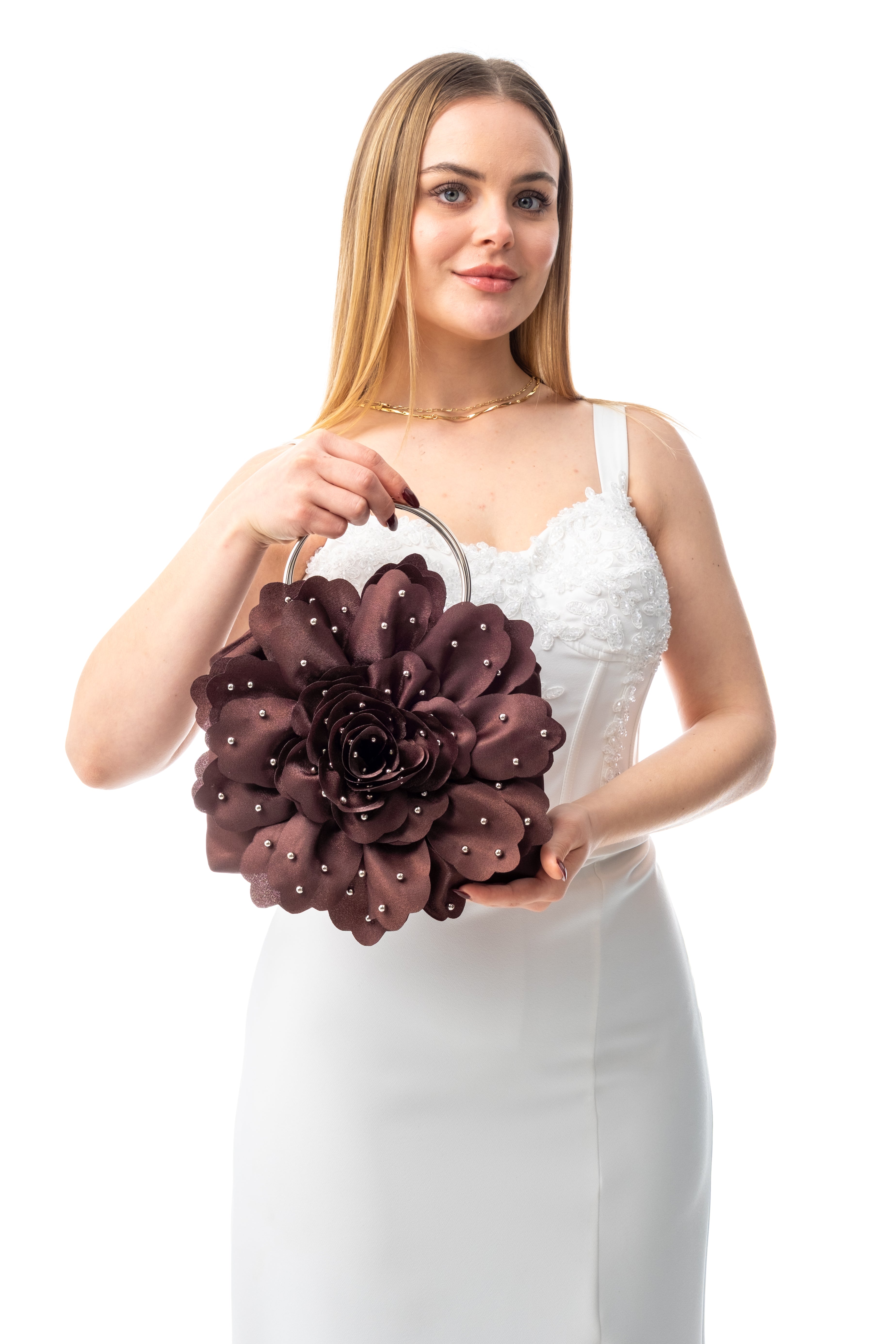 PERLA | Kahverengi Abiye Çanta