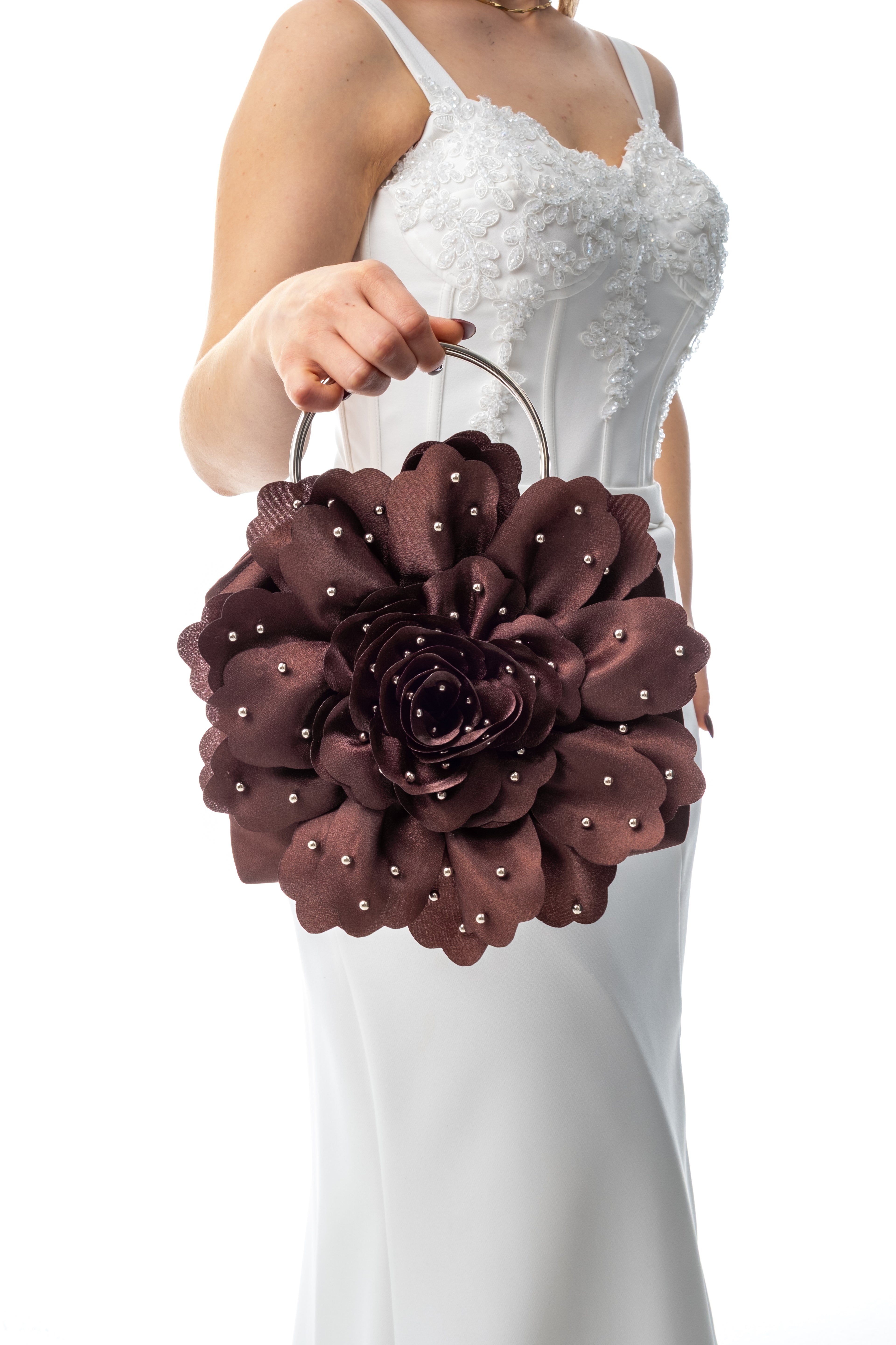 PERLA | Kahverengi Abiye Çanta