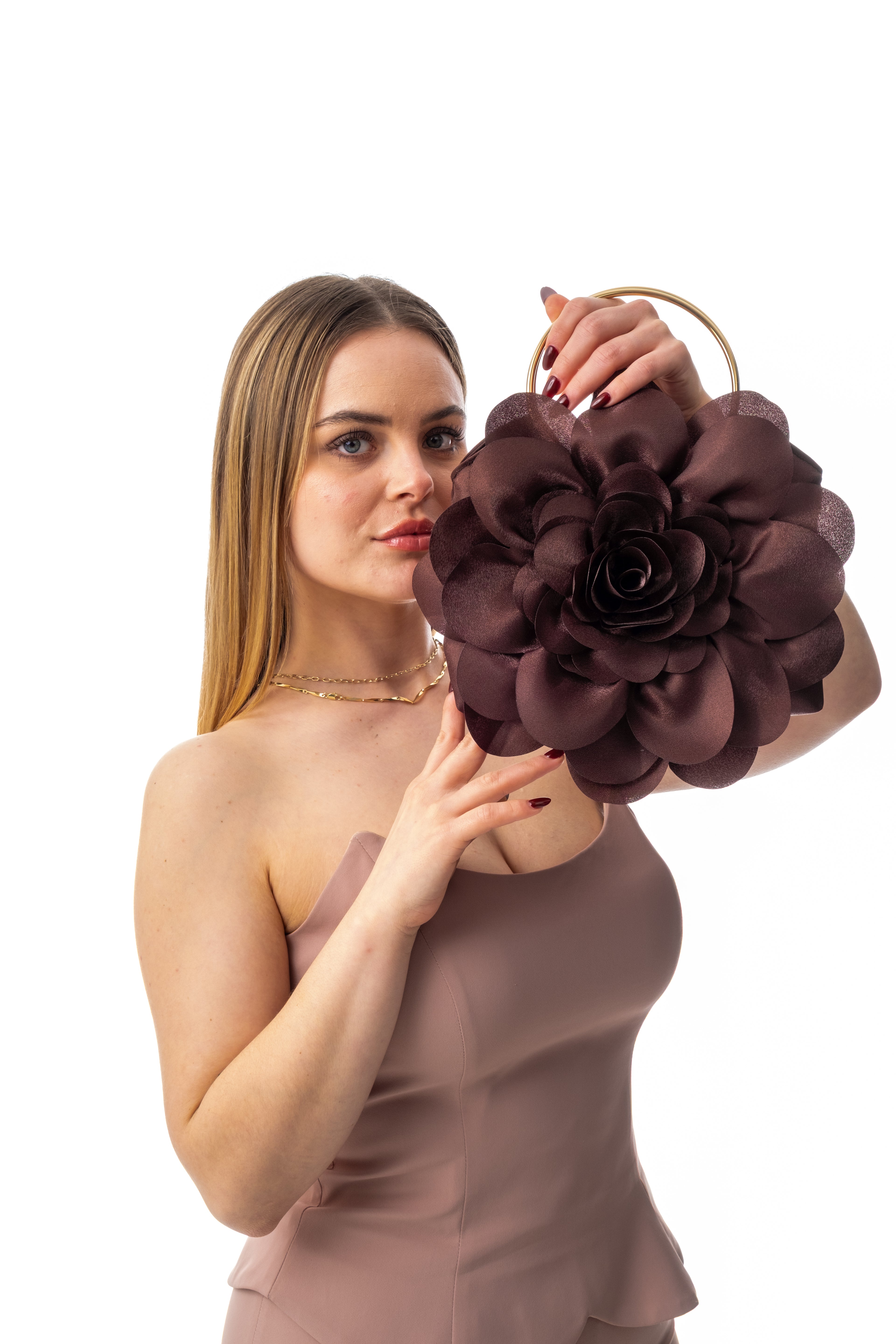 LİNA | Kahverengi Abiye Çanta