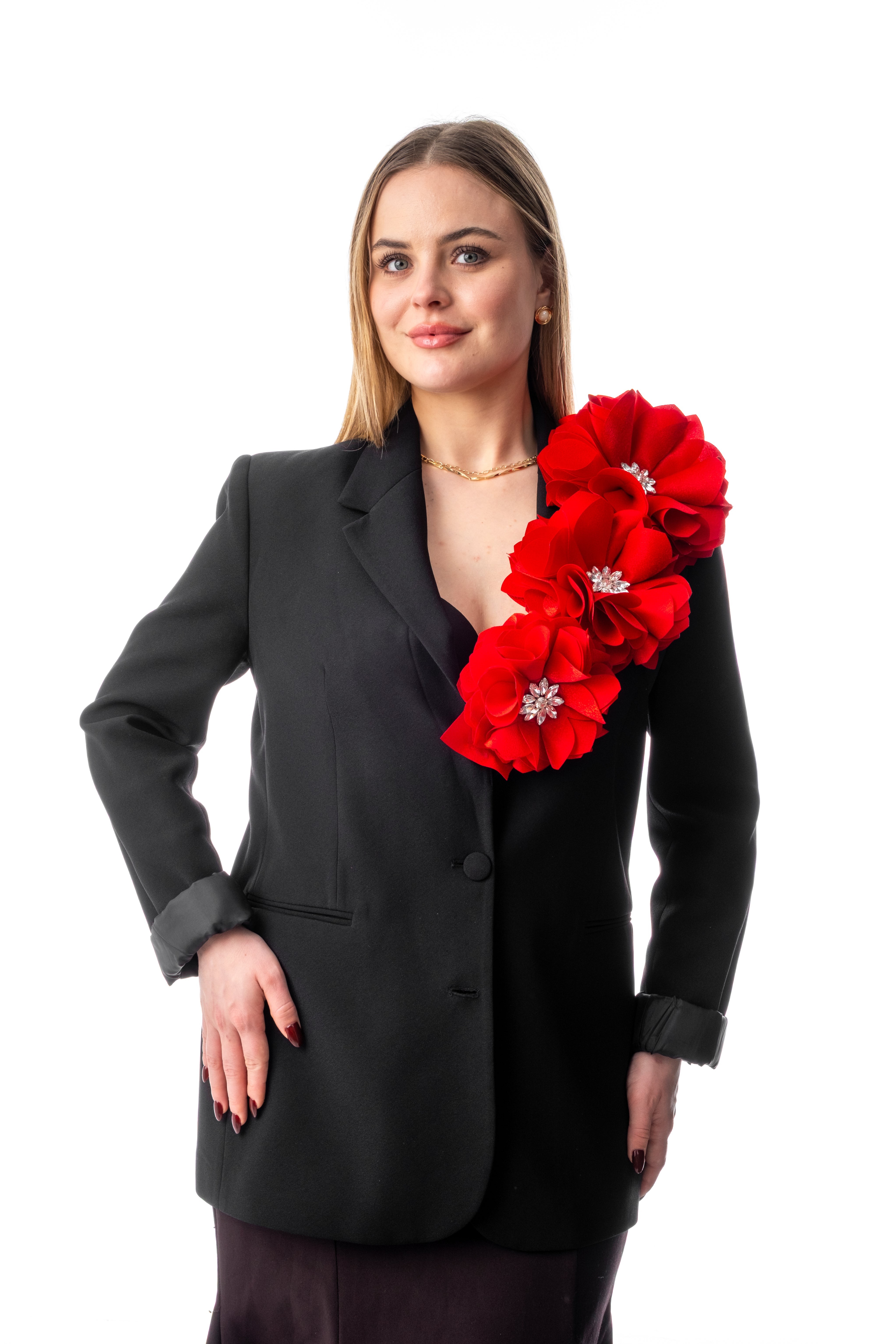 ESTELLA | Kırmızı Yaka Çiçeği – Gustello Accessories