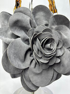 FLORA | Gri Süet Çanta
