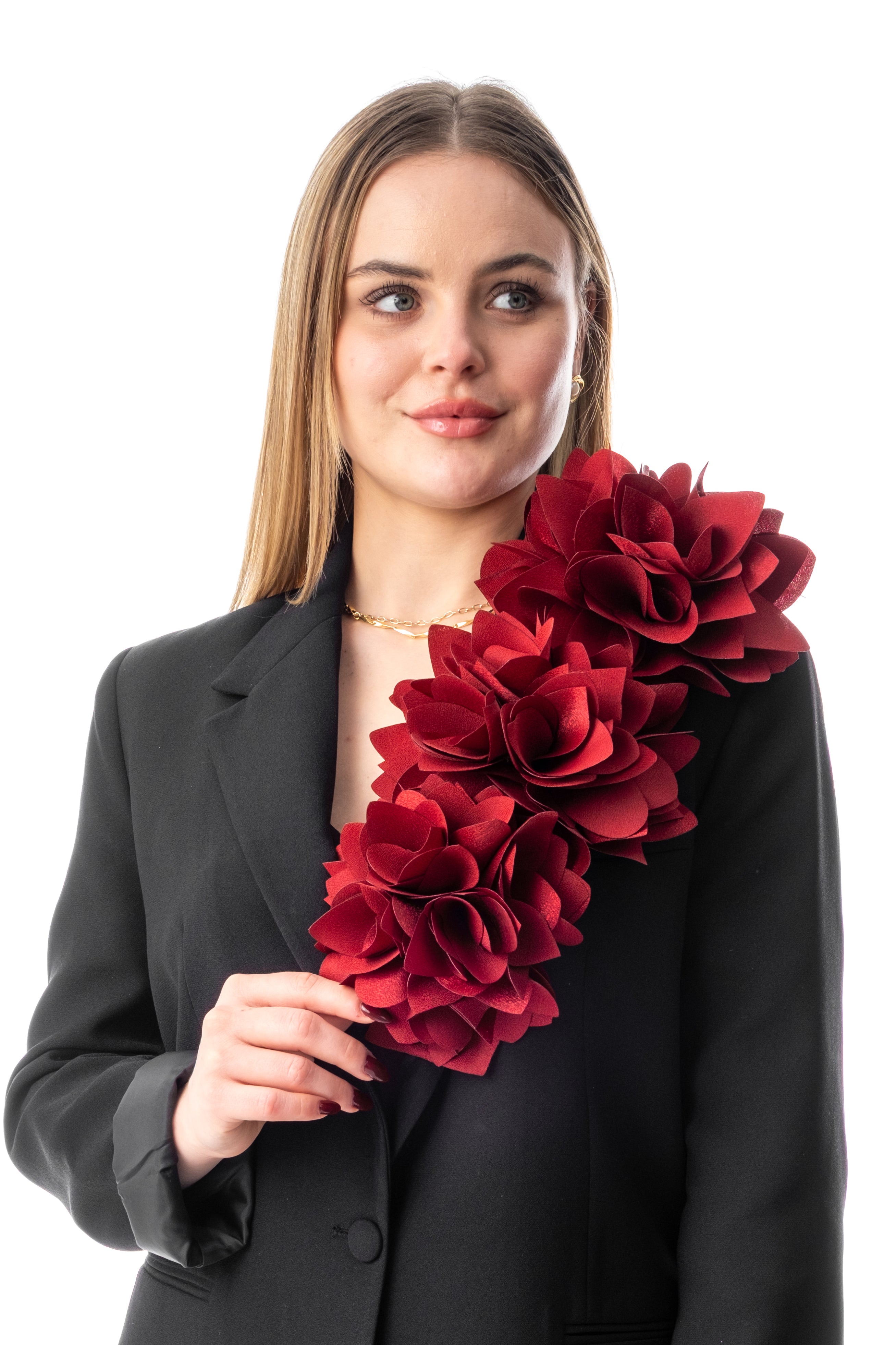 ADELİNA | Bordo Yaka Çiçeği